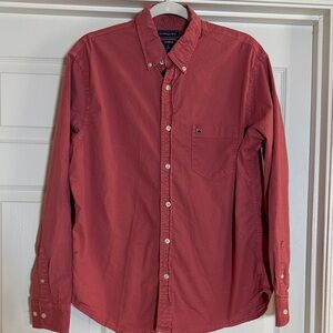 Crown & Ivy Men's Red Classic Fit Button-Down Shirt